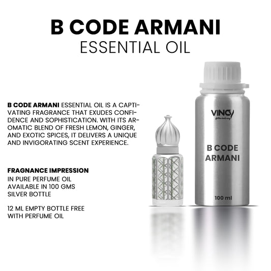 Black Code Armani Essential Oil (12 M.L)